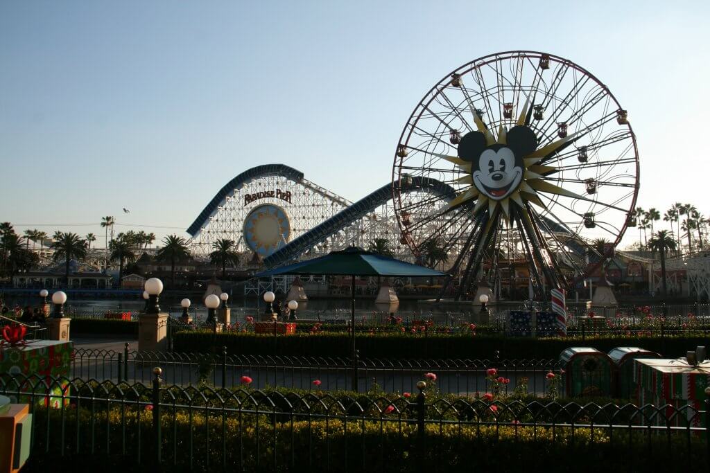 Looking across at Disney pier