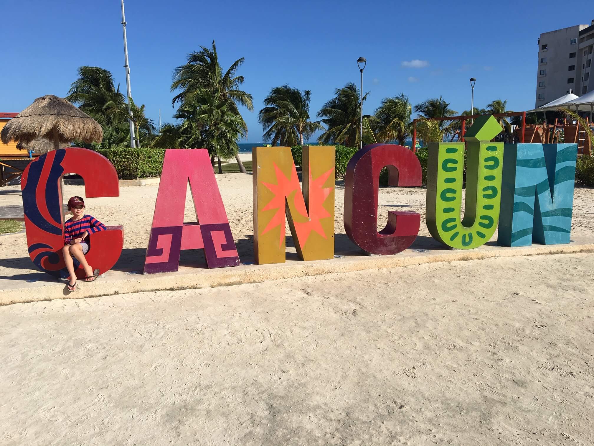 The famous Cancun sign