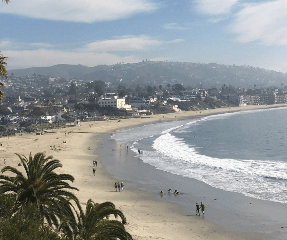 Beautiful view of Laguna Beach at lunchtime