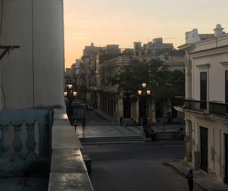 View front our balcony towards Paseo del Prado