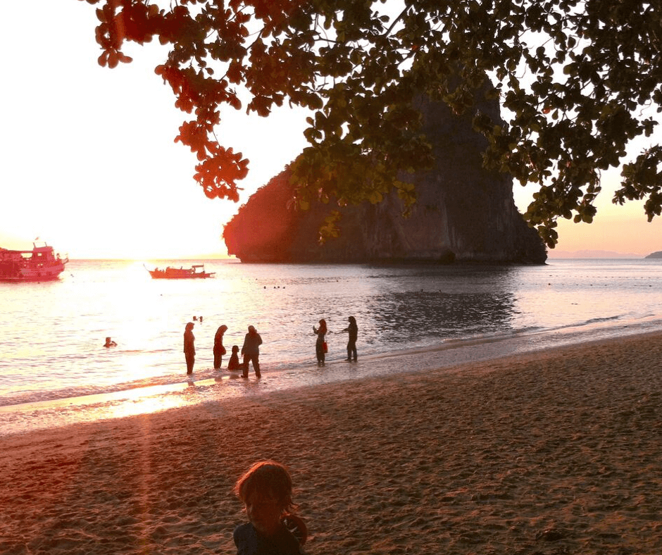 Sunset on Ao Phra Nang beach