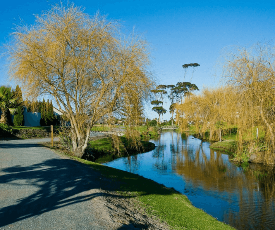 Waterway and walk through the back of Papamoa, very scenic.