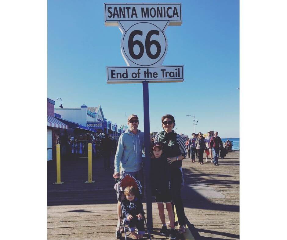 Nothing like getting a family photo at the of Route 66