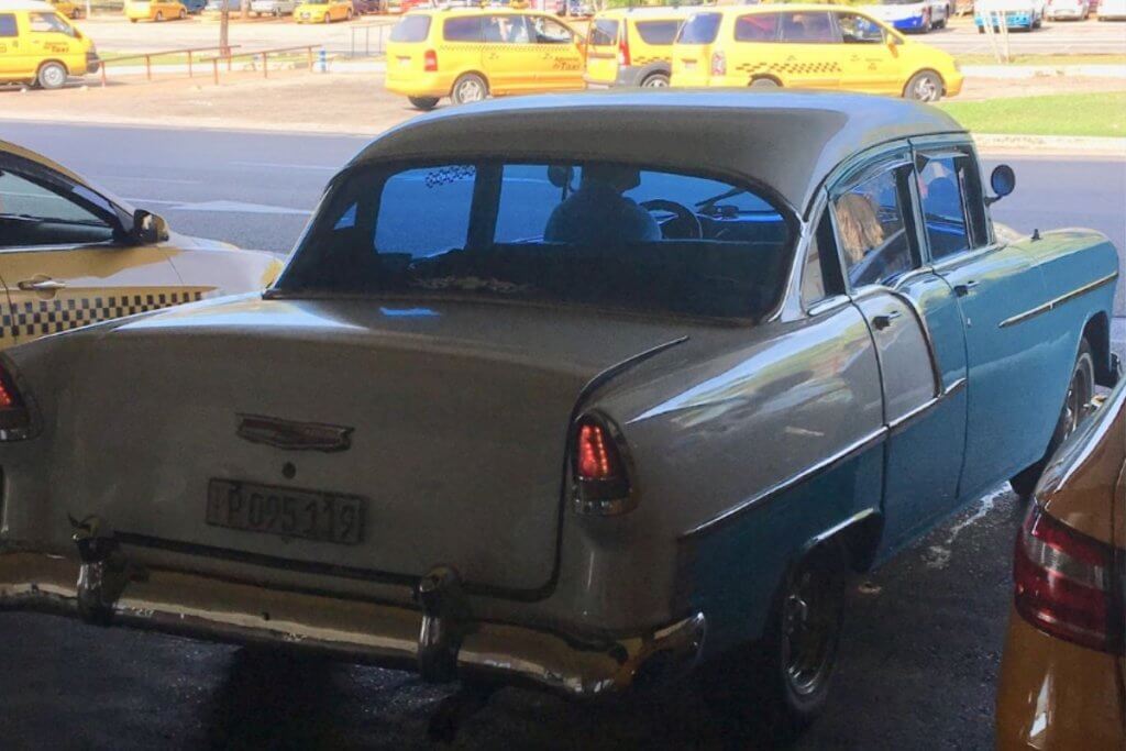 1956 Buick waiting at the airport for us