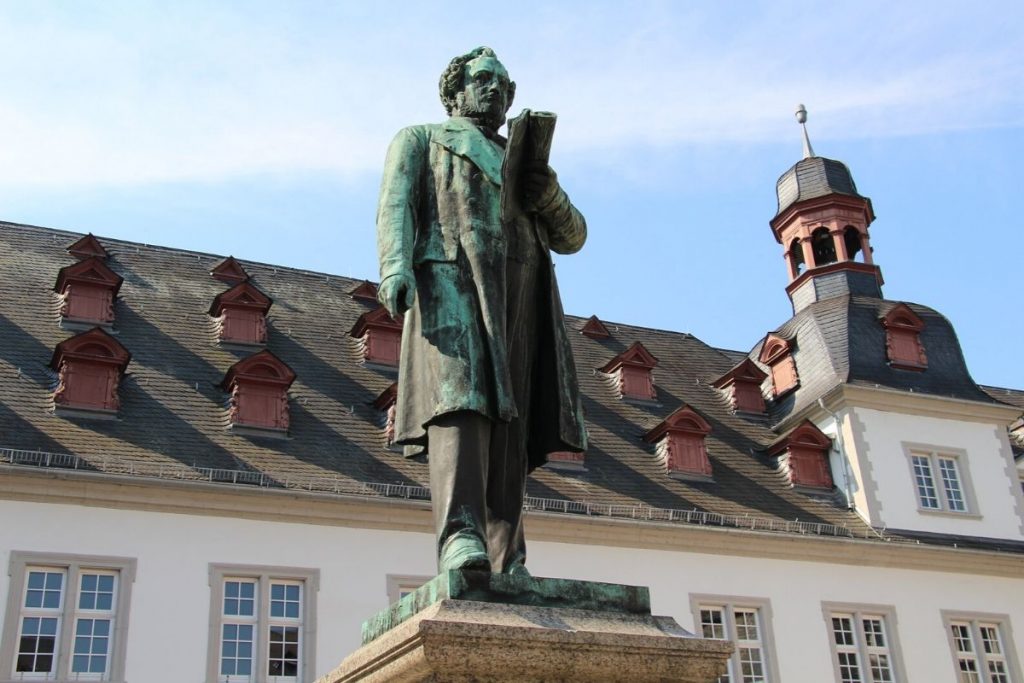 The statue of Johannes Müller in Jesuitenplatz