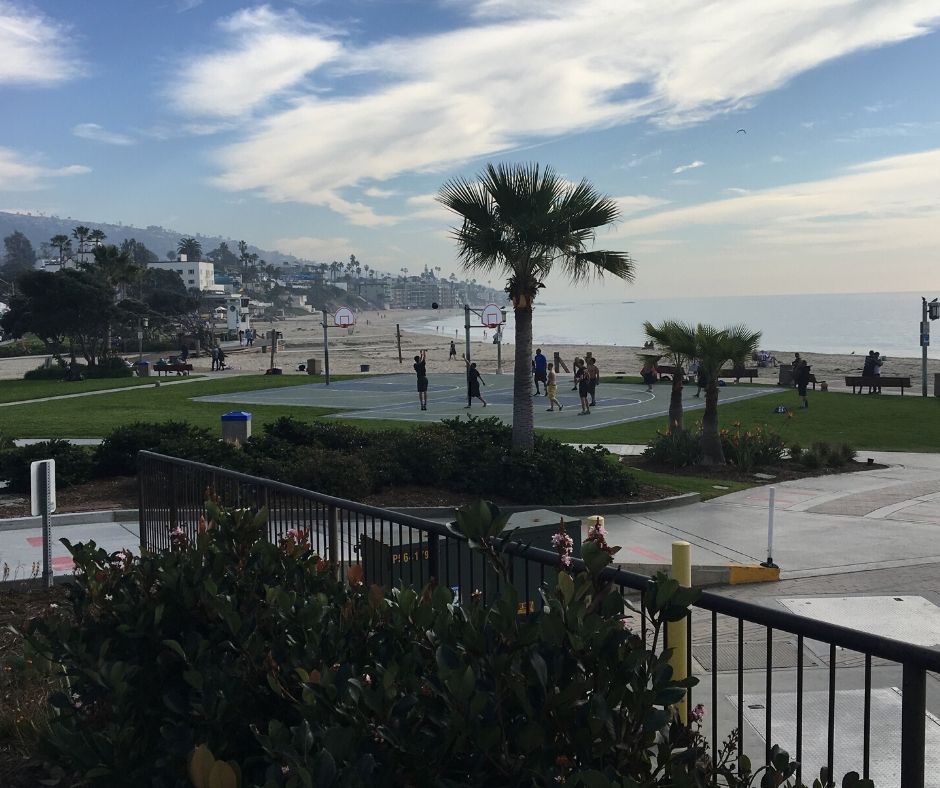 Over looking the Basketball courts at Laguna Beach