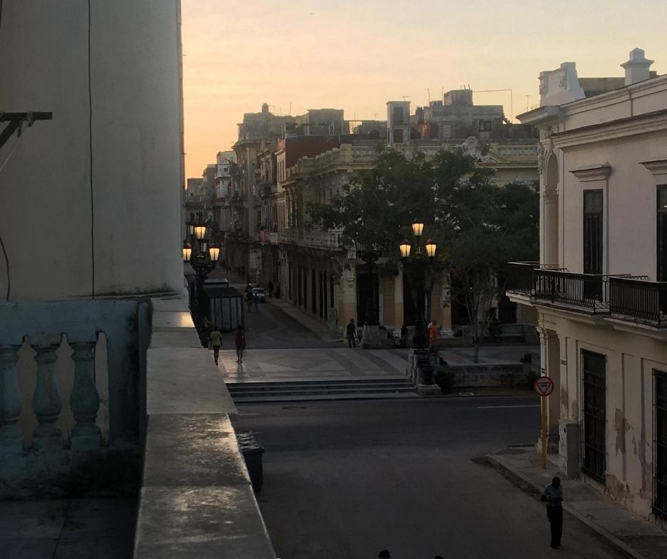 View front our balcony towards Paseo del Prado