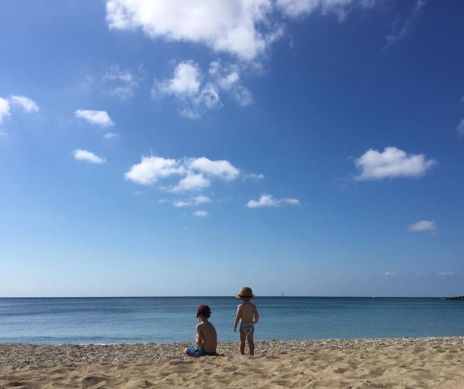 Family time on the beach, Lukas and Sawyer loving every minute. While we loved and cherrished our time together.