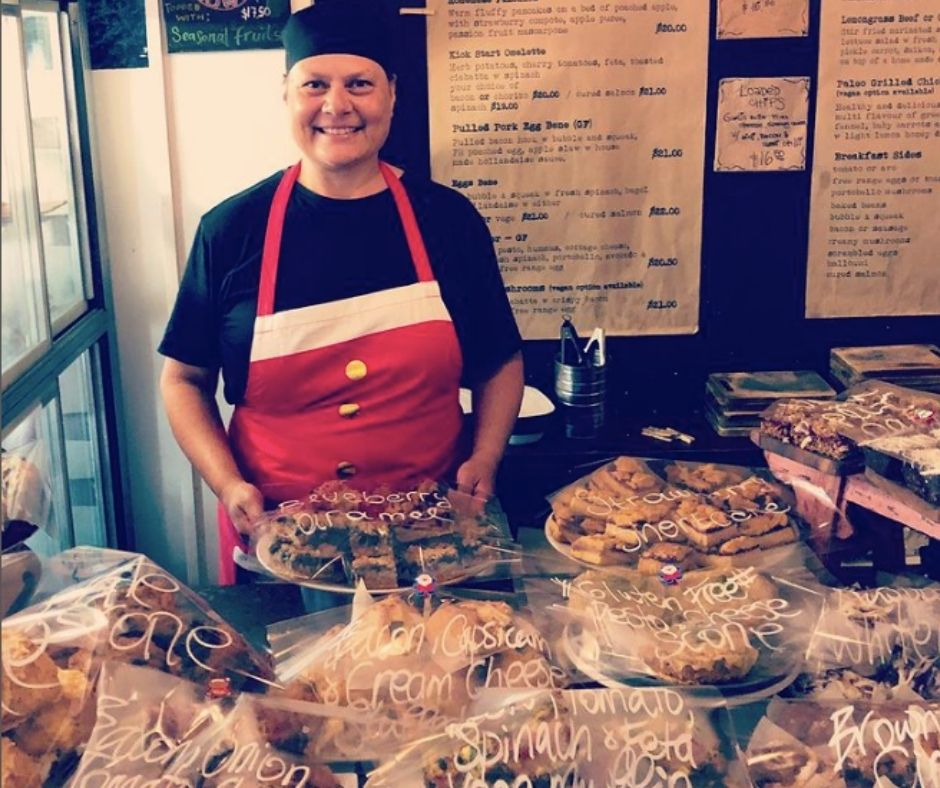 This Mount Maunganui cafes food is displayed on the counter and is hard to resist