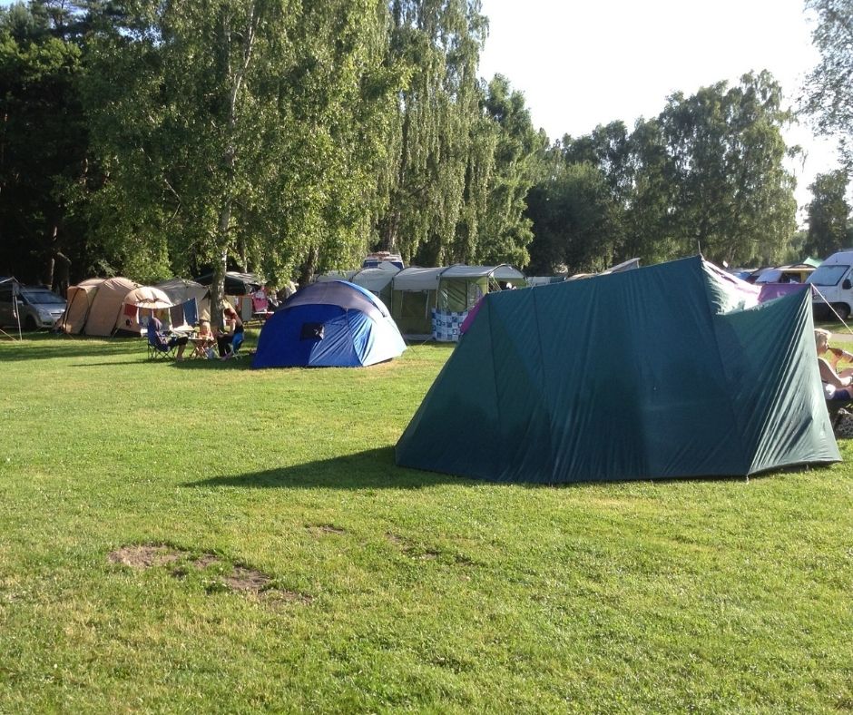 View from our tent around Dierhagen Camping ground