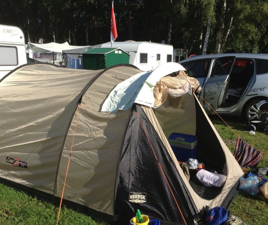 Our tent at Dierhagen camping ground