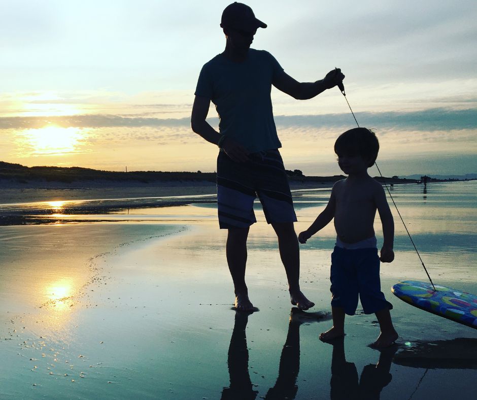 Boogie boarding with Sawyer. A must when at Mount Maunganui