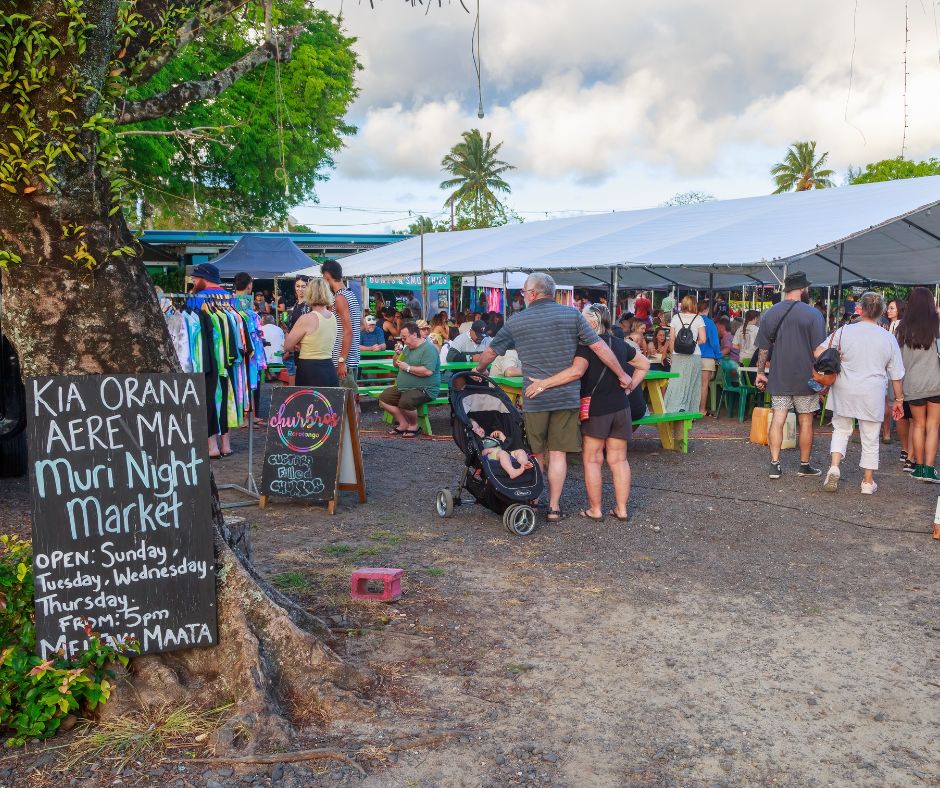 Entrence into Muri Night Market, one of the best spots to eat