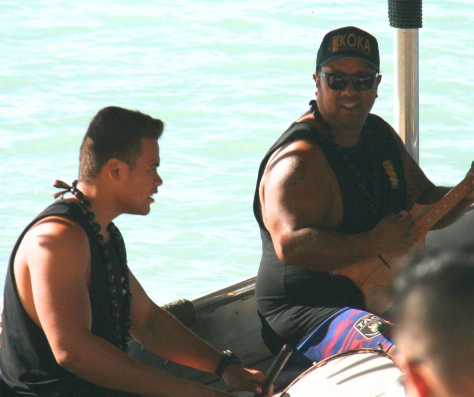 The Koka Lagoon Cruise crew entertaining us onboard with their ukulele playing