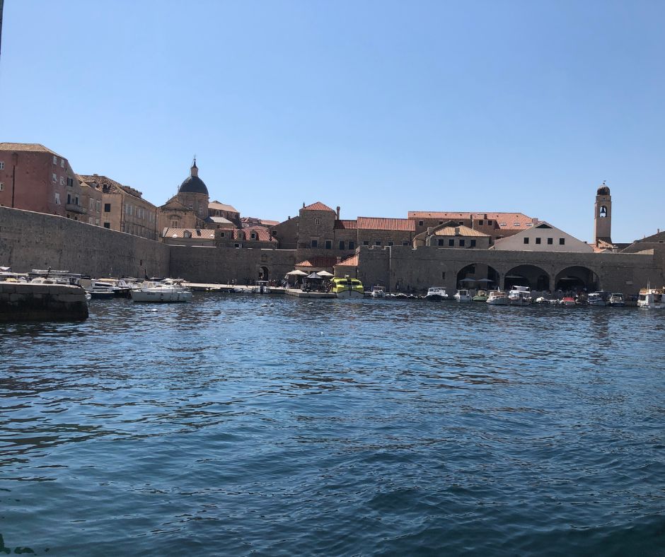 Arriving in Dubrovnik's Old Town Port on a ferry