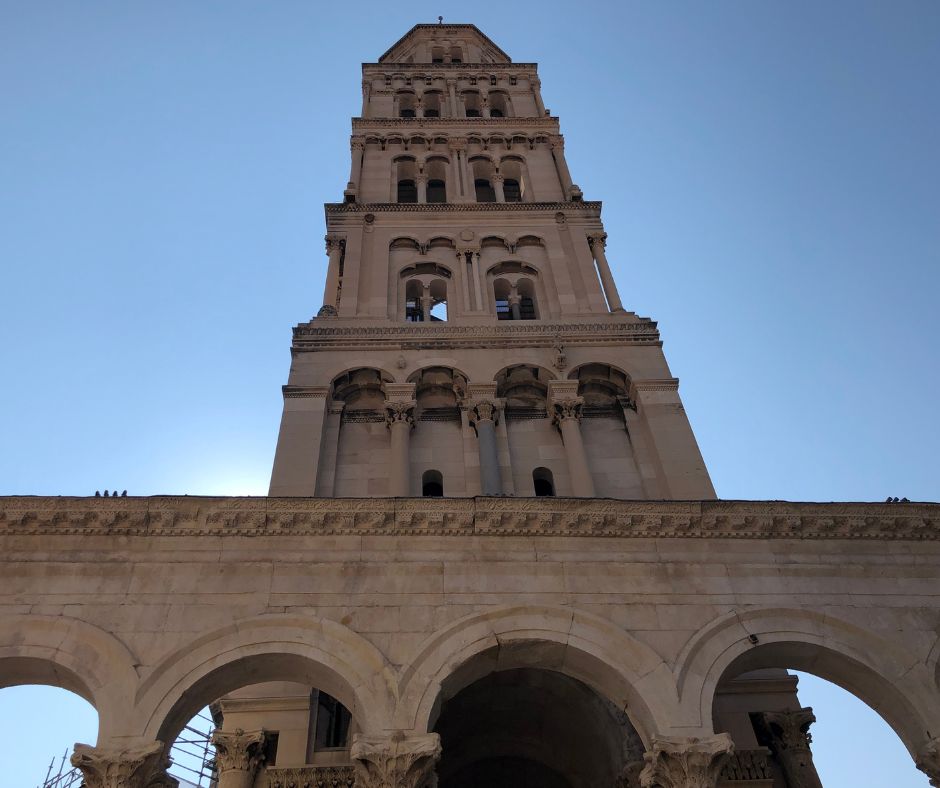 Looking up at the Cathedral of Saint Domnius