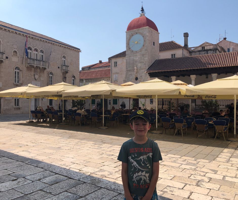 Sawyer in Central Square just before lunch