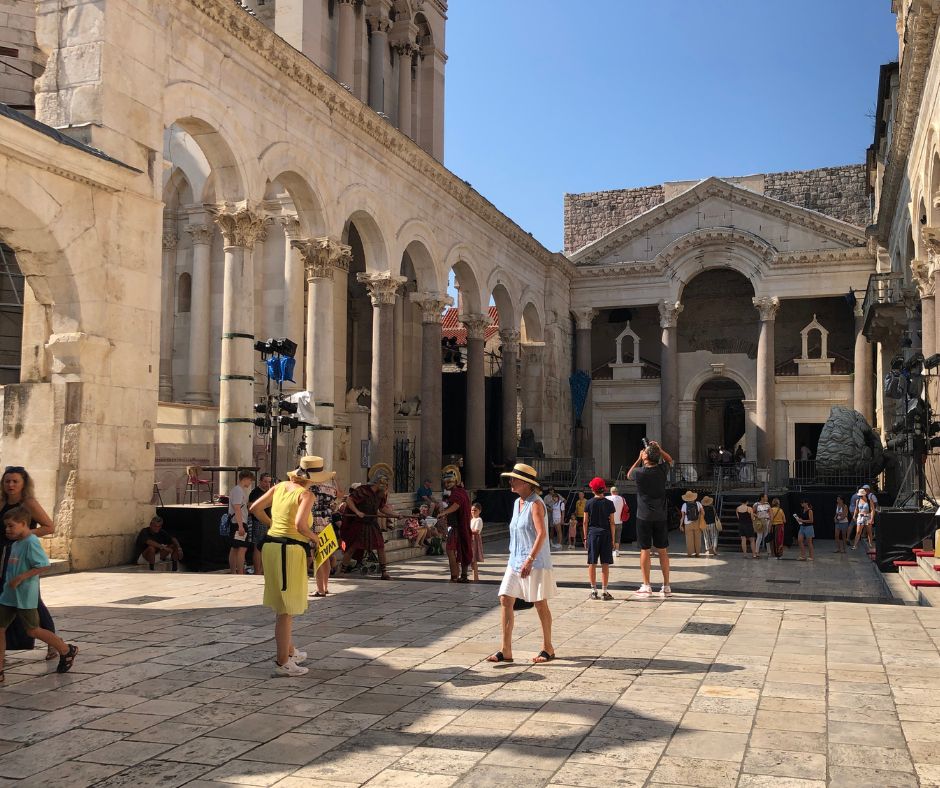 Outside the front of Diocletian’s Palace, one of the must do's when visiting Split