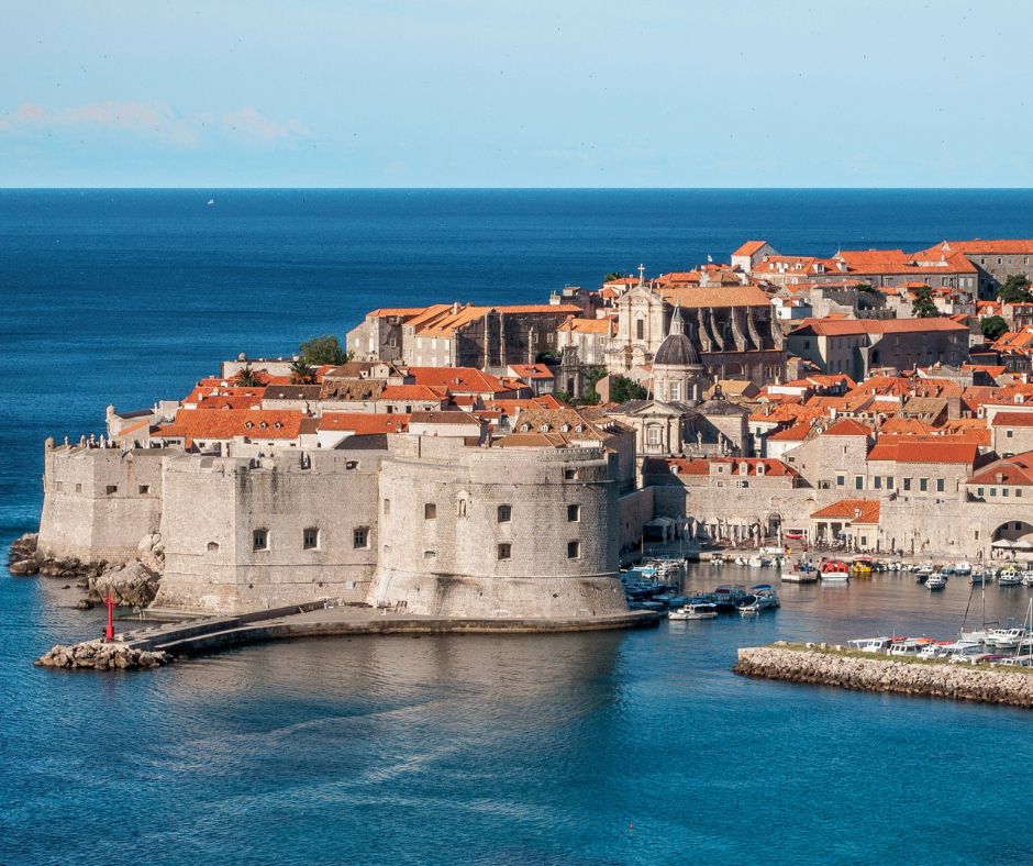 Looking at the Beautiful Old Town of Dubrovnik as you come in on the bus