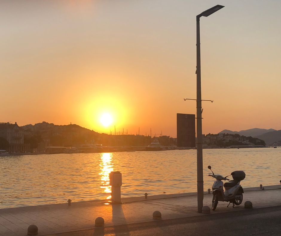 Sunset on Dubrovnik's marine