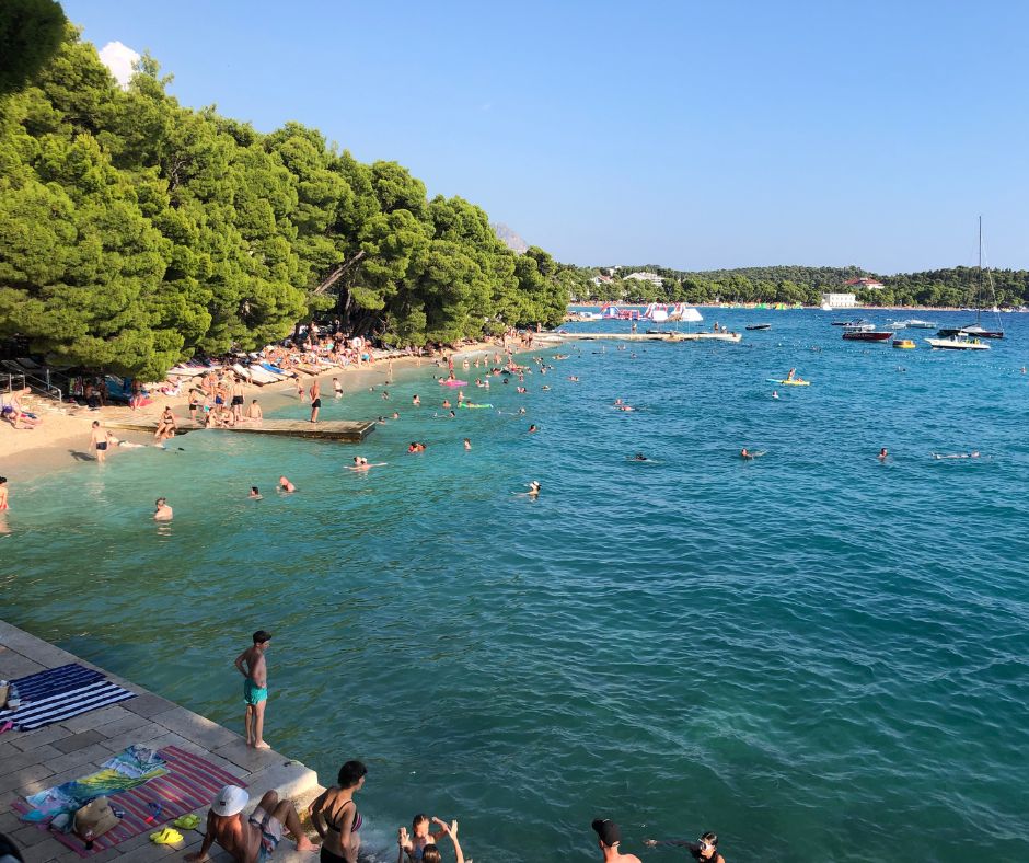 The view along Makarska Beach