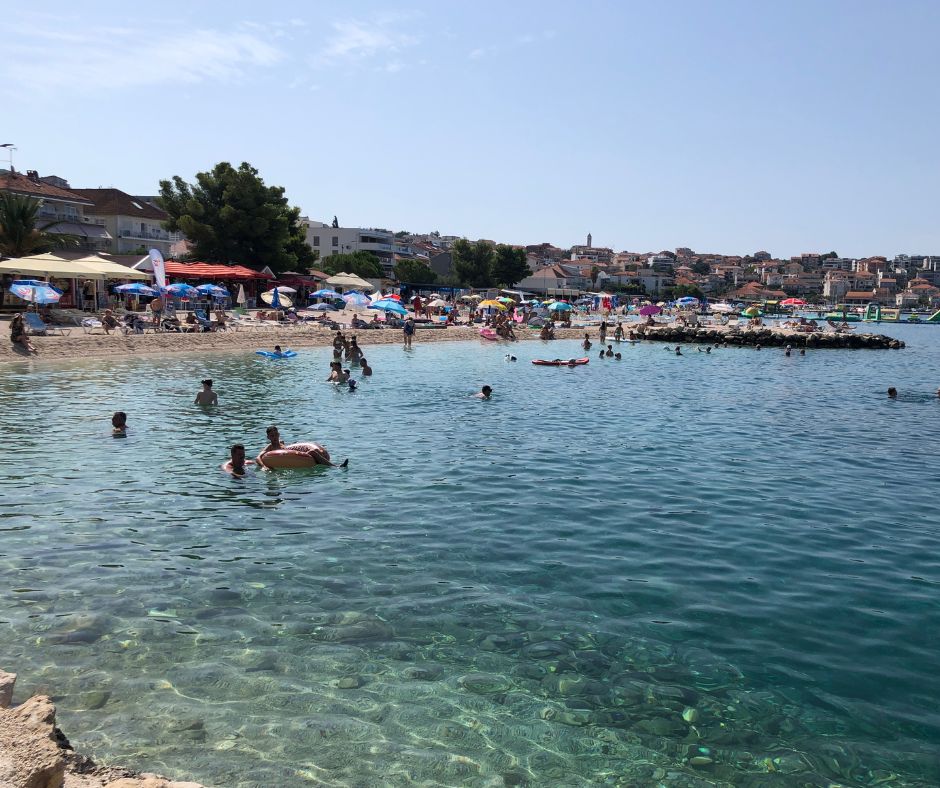 The little beach coves along Copacabana Beach