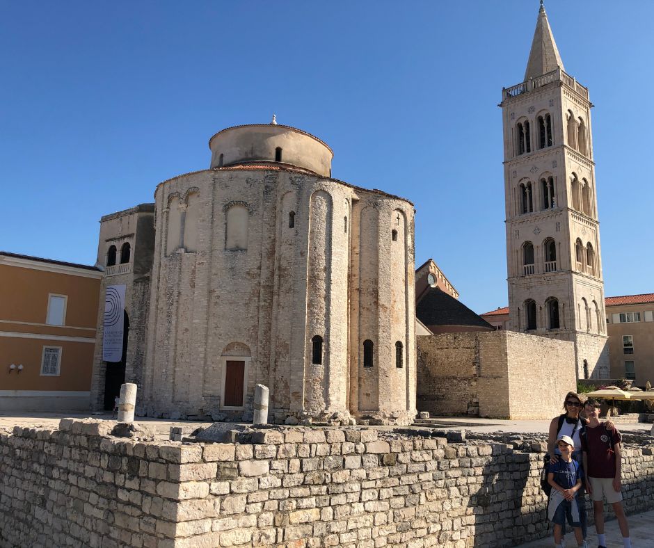 The family in front of The famous Saint Donatus’ Church