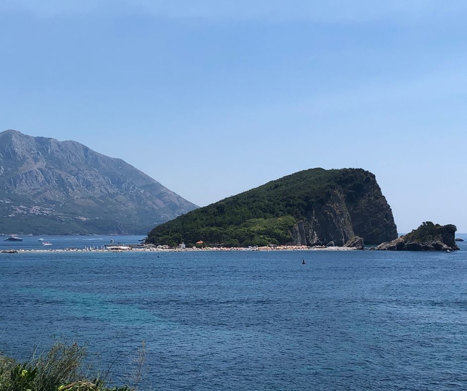 Looking at Sveti Nikola Island from Budva's City Walls