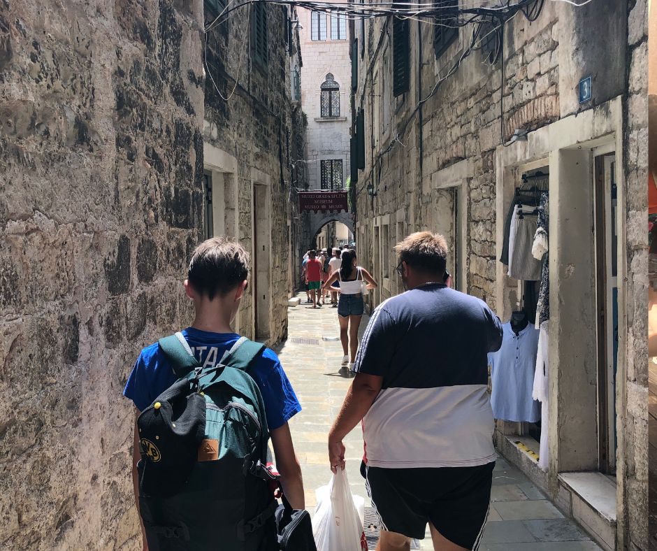 Walking through the narrow streets of the old town is one of the best things to do it Split