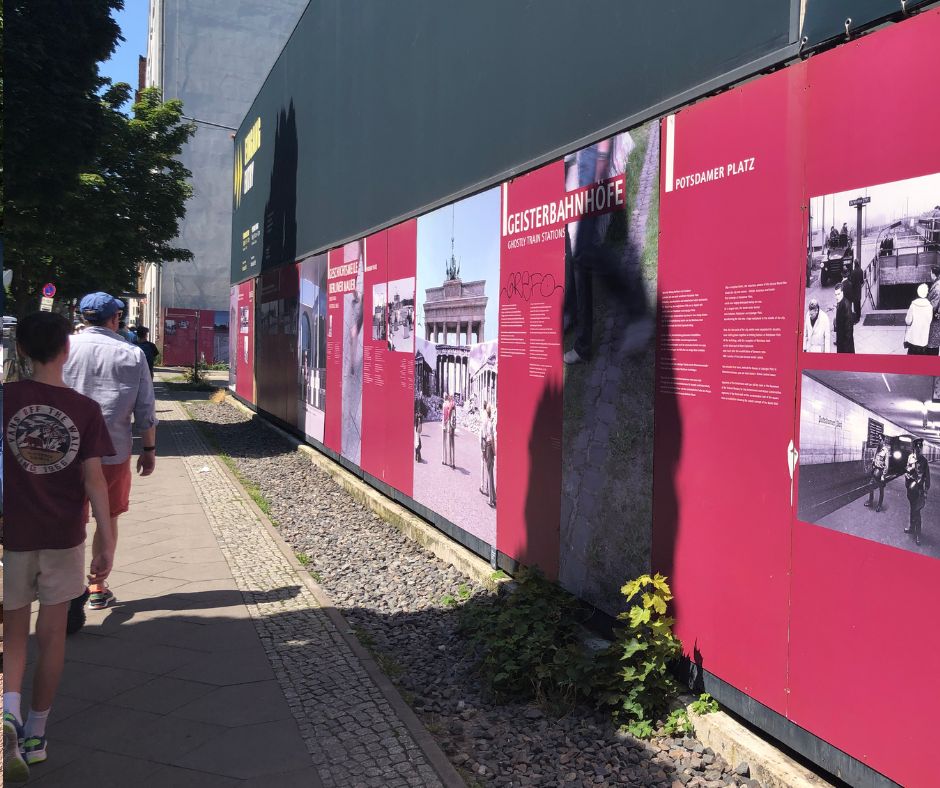 Around the tourist areas of Berlin an information boards about the history of Berlin... wonderful to stop and read