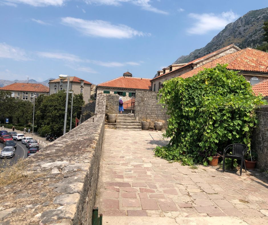 Walking along the top of the Old Town Walls